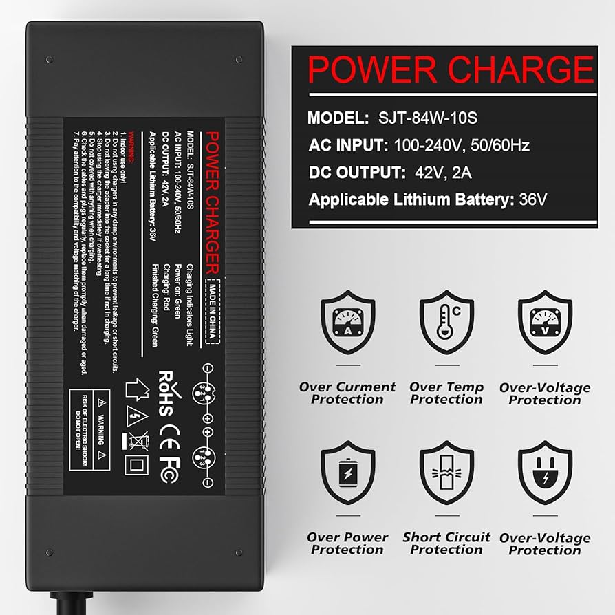 Amazon.com: 42V 2A Fast Battery Charger with 7 Plugs